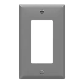 1-Gang Decorator Rocker Wall Plate Gray