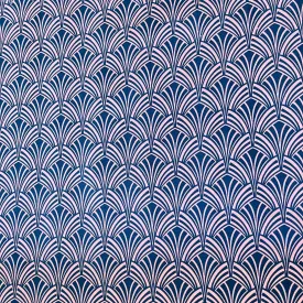 100% Cotton - Arcadia - Navy/Pink - Sold by Half Metre