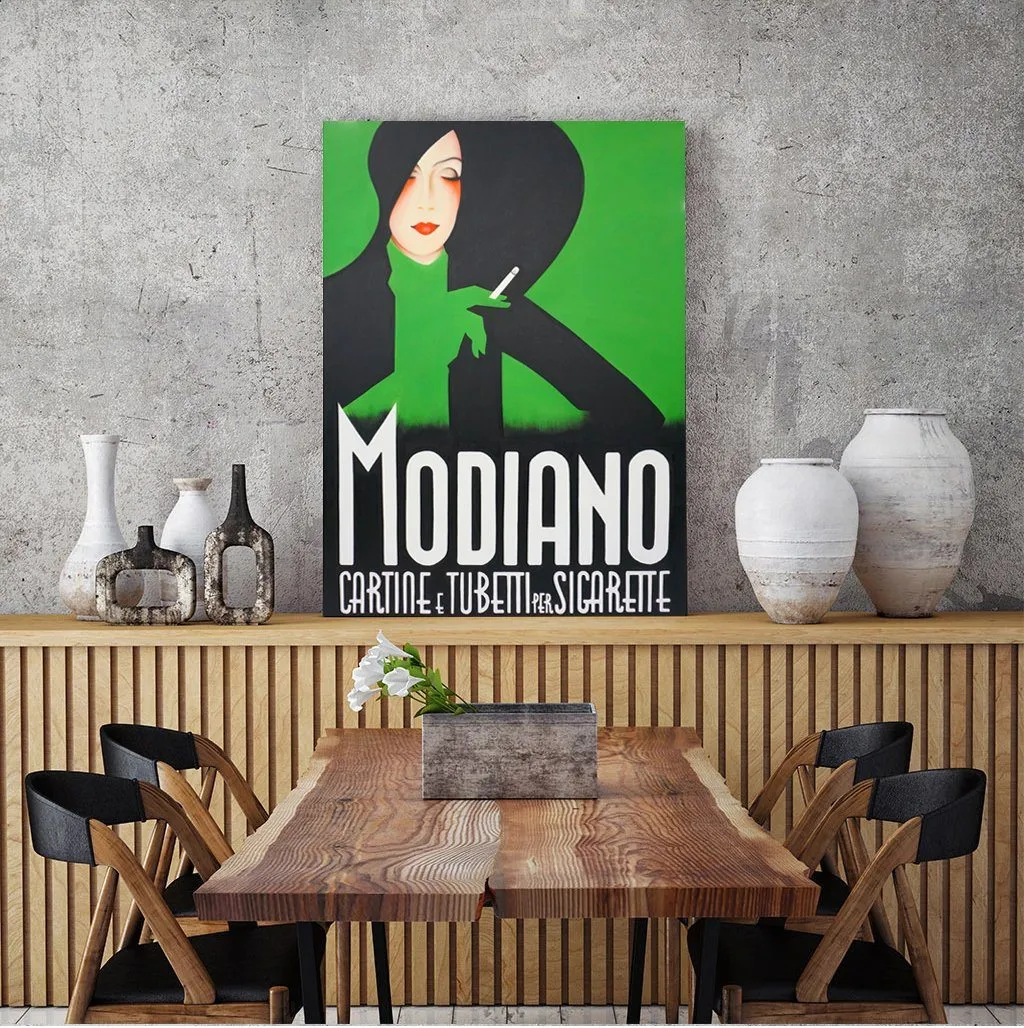100% handmade Vintage Poster MODIANO 36x48Inch (90x120cm)