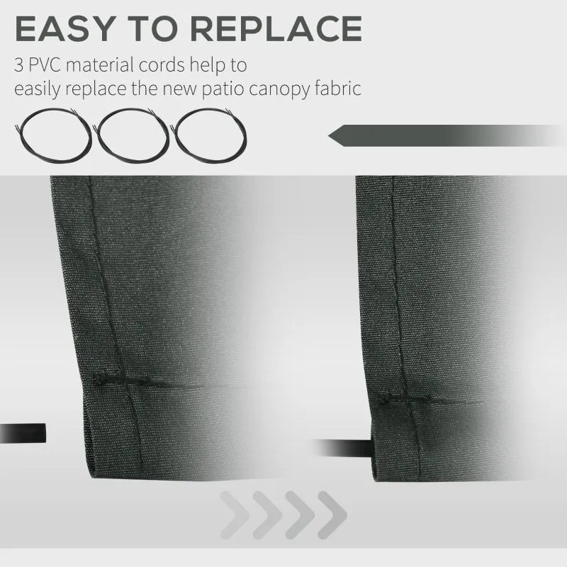 13' x 8' Retractable Awning Fabric Replacement - Gray