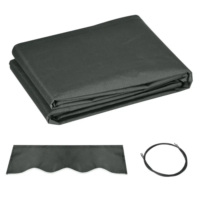 13' x 8' Retractable Awning Fabric Replacement - Gray