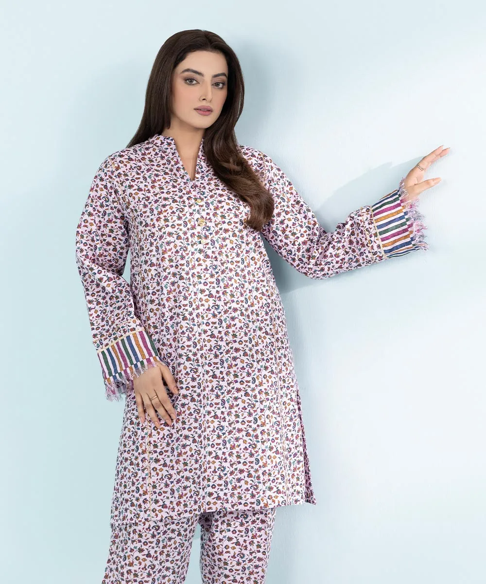 2 Piece- Printed Khaddar Suit