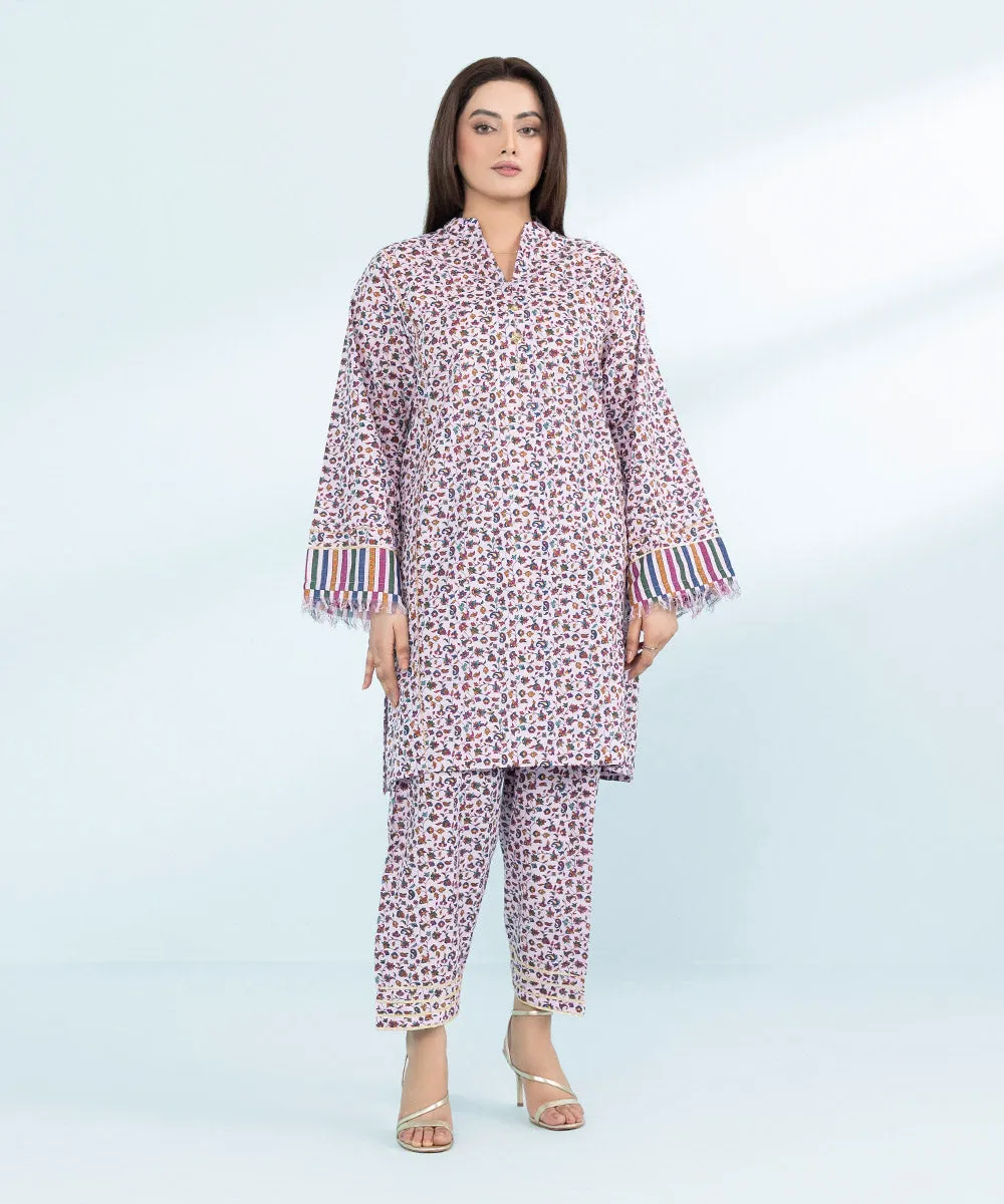 2 Piece- Printed Khaddar Suit
