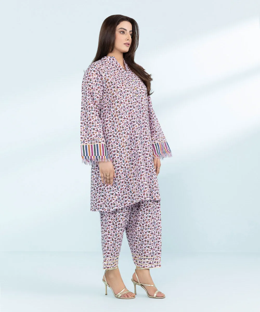 2 Piece- Printed Khaddar Suit