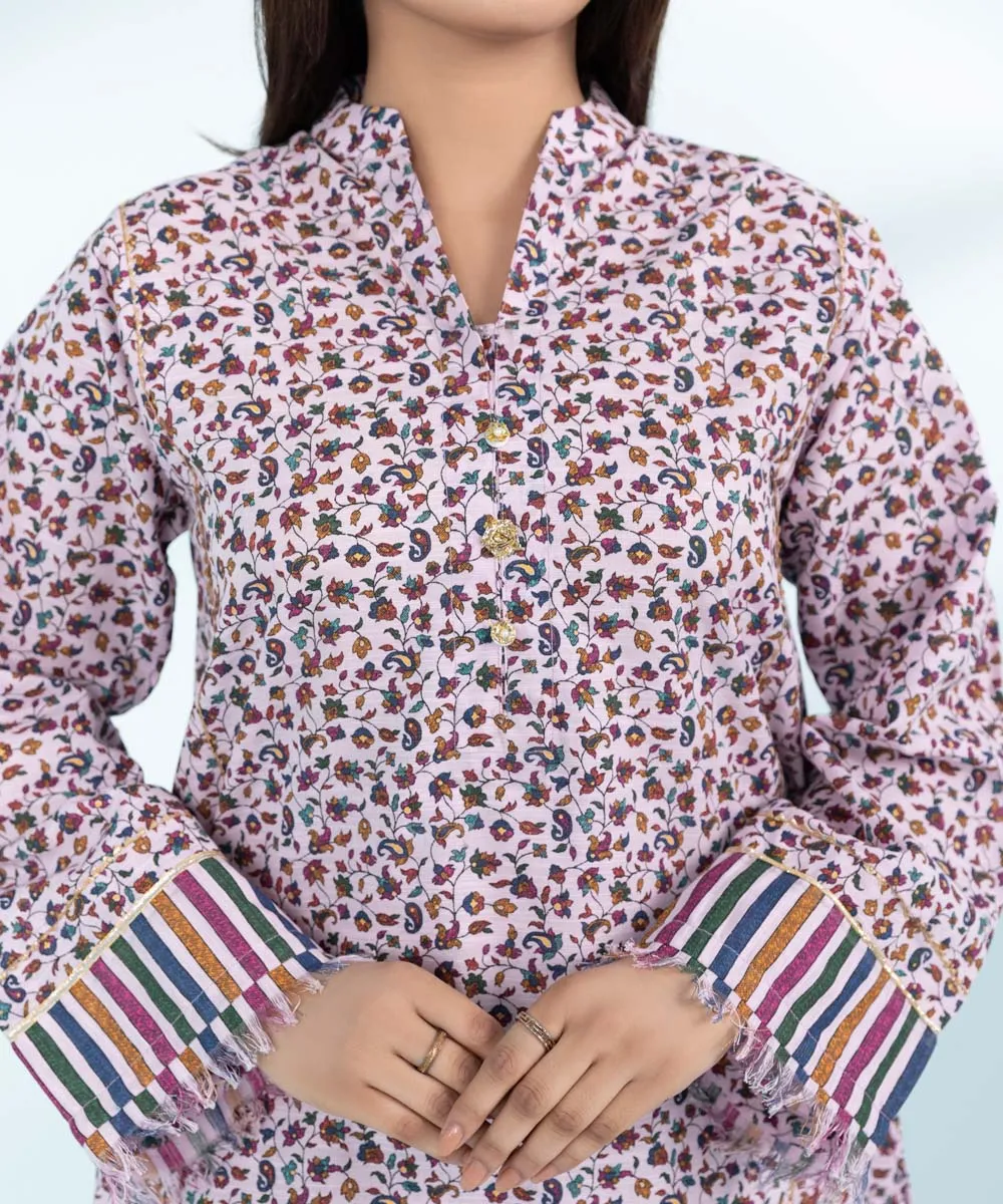 2 Piece- Printed Khaddar Suit