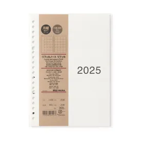 2025 Loose Leaf Paper Refill - Monthly Planner