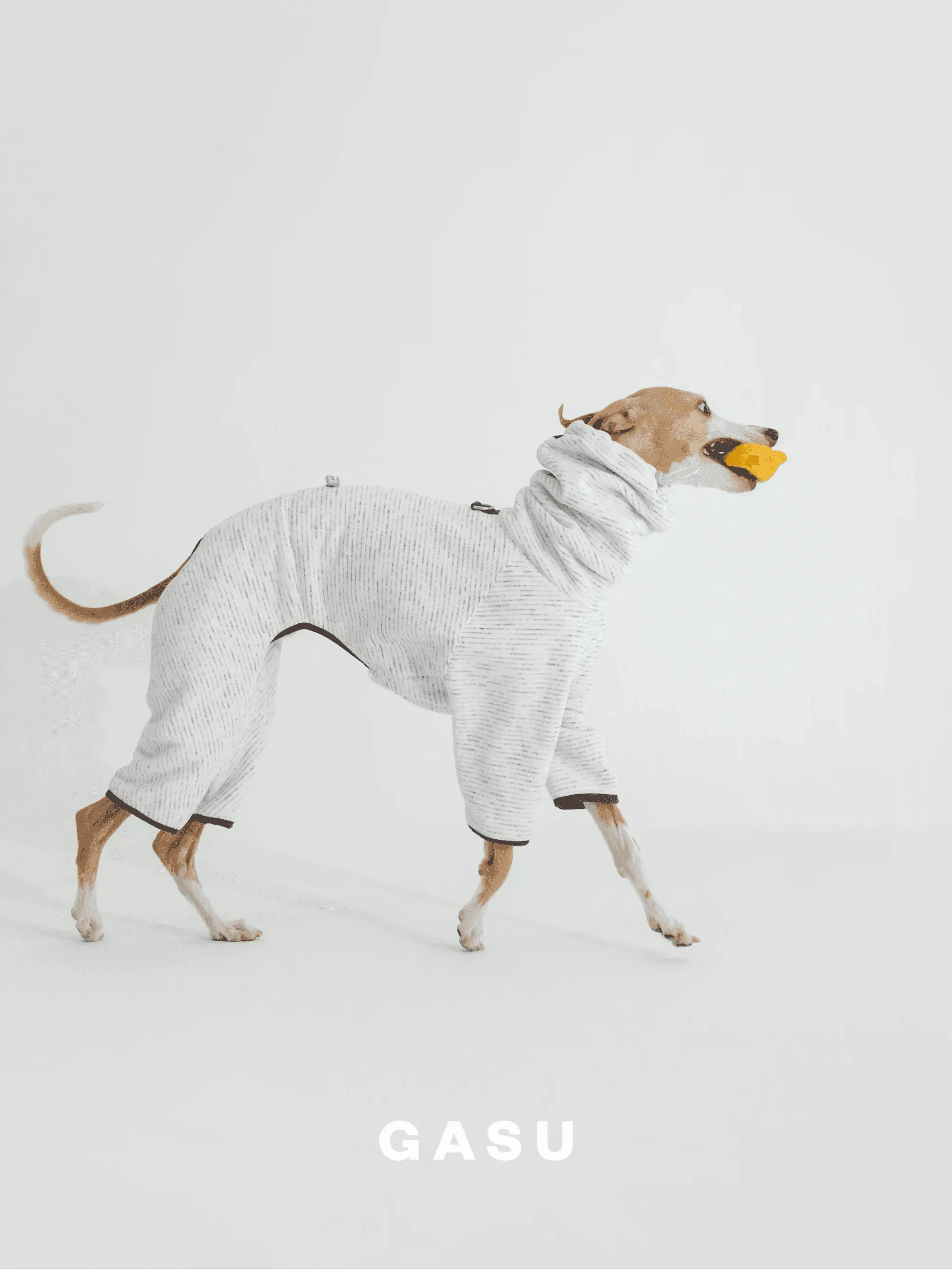 Adjustable 4-Leg Anti-static Fleece Dog Jumpsuit | White