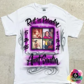 Airbrush Rest In Paradise Aunt Shirt Design