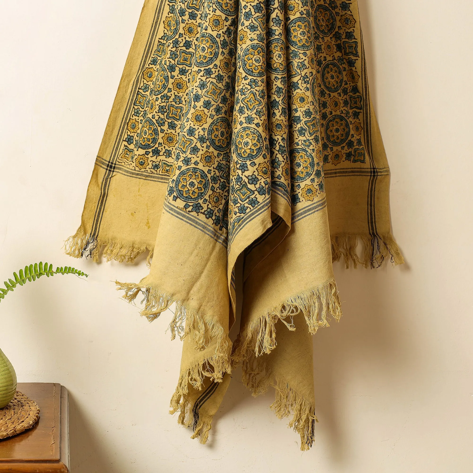 Ajrakh Block Printed Handloom Cotton Towel