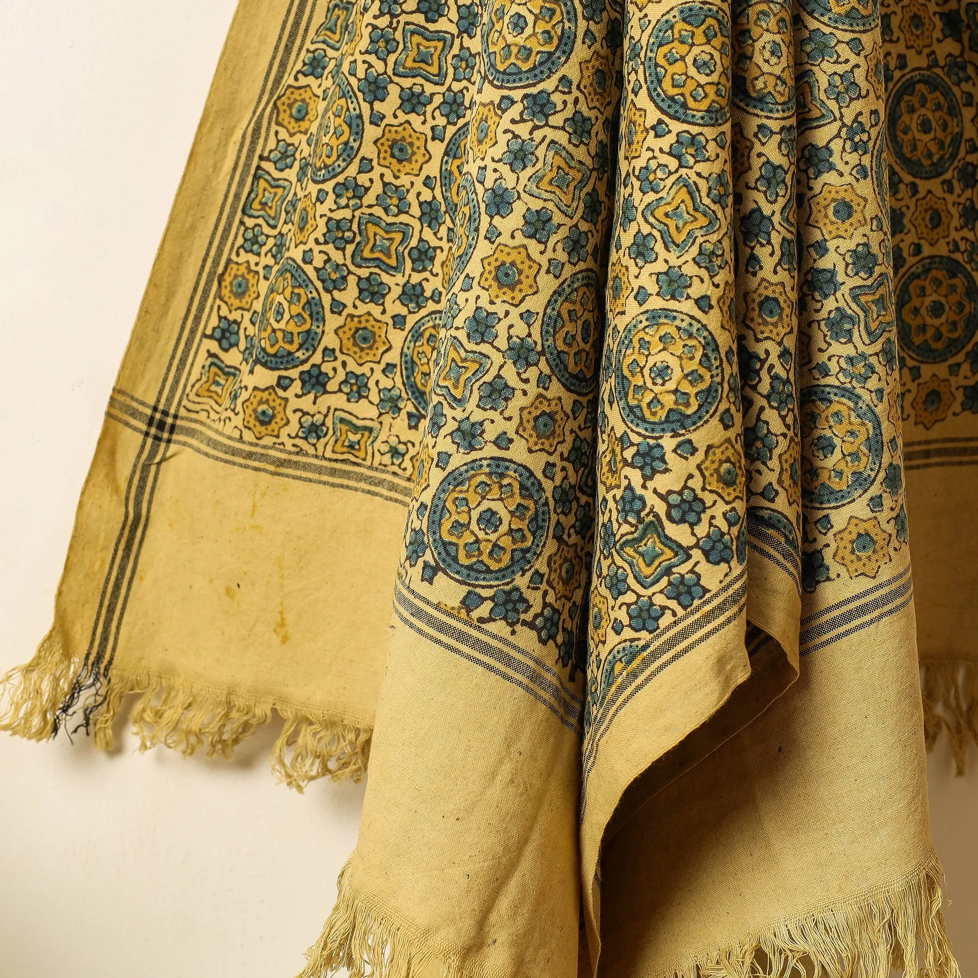 Ajrakh Block Printed Handloom Cotton Towel
