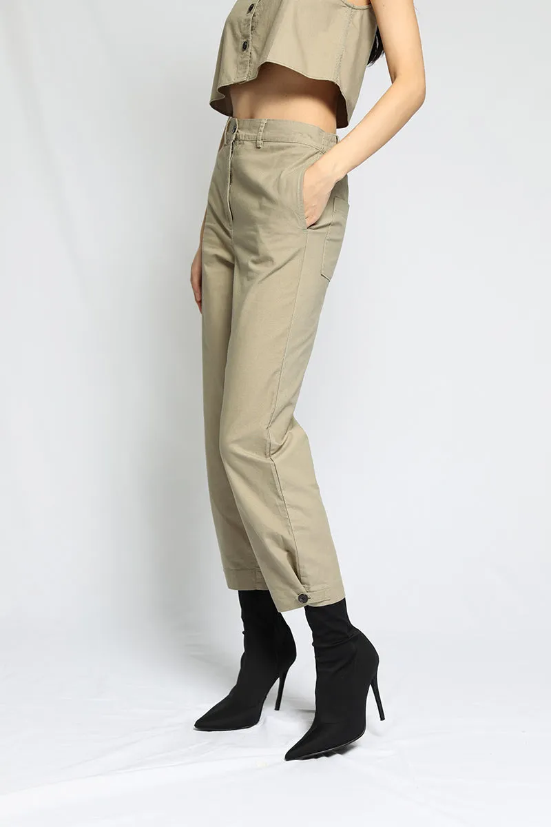 Arid Twill Ankle Tab Pants Moss