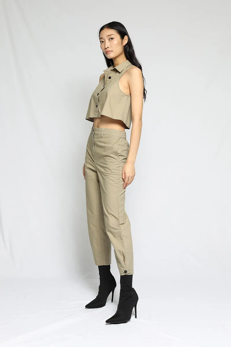 Arid Twill Ankle Tab Pants Moss