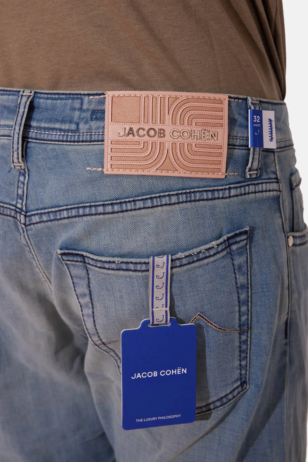Bard 9oz Denim Medium Blue w/ Pink Patch