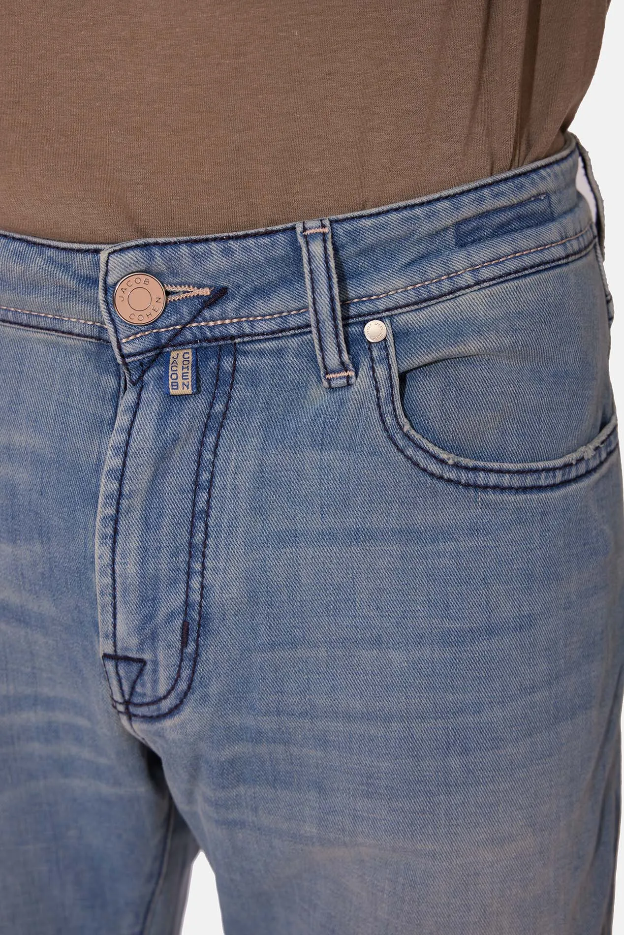 Bard 9oz Denim Medium Blue w/ Pink Patch