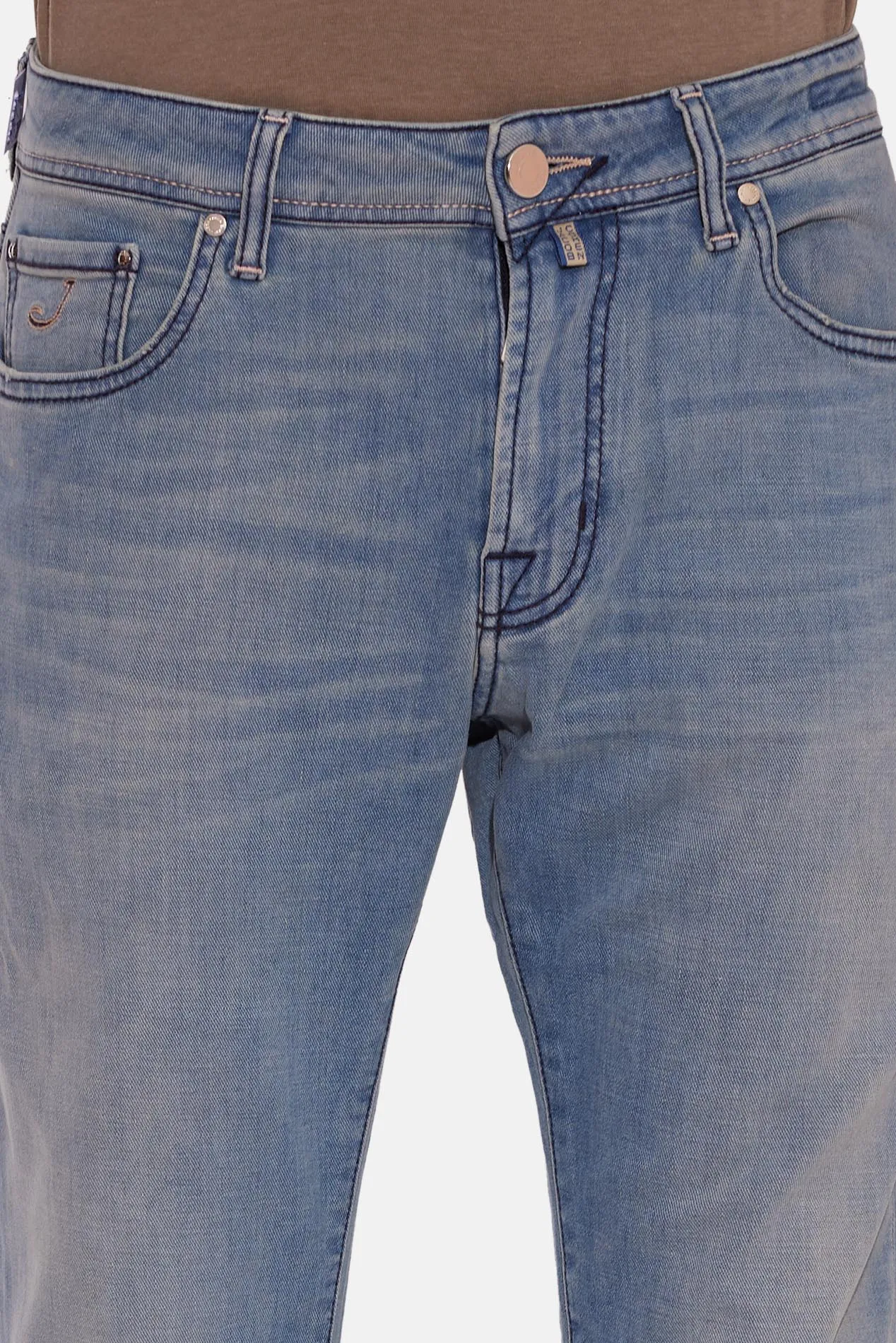 Bard 9oz Denim Medium Blue w/ Pink Patch