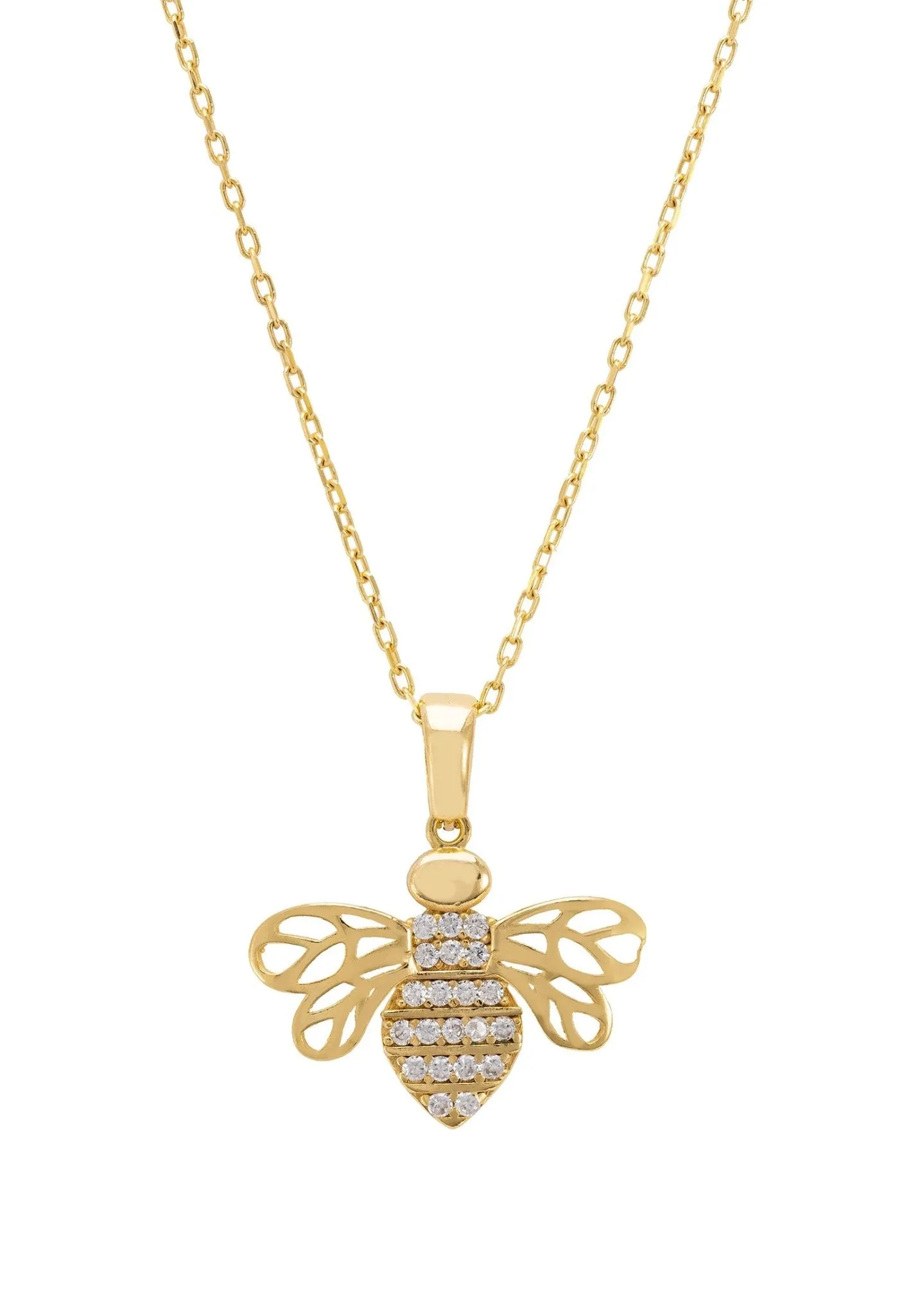 Bees Knees Pendant Necklace Gold