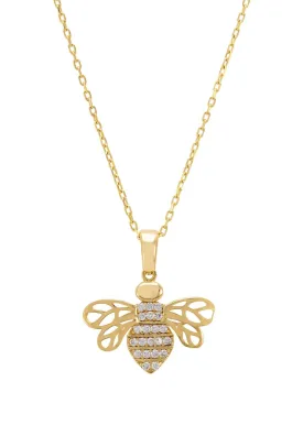 Bees Knees Pendant Necklace Gold