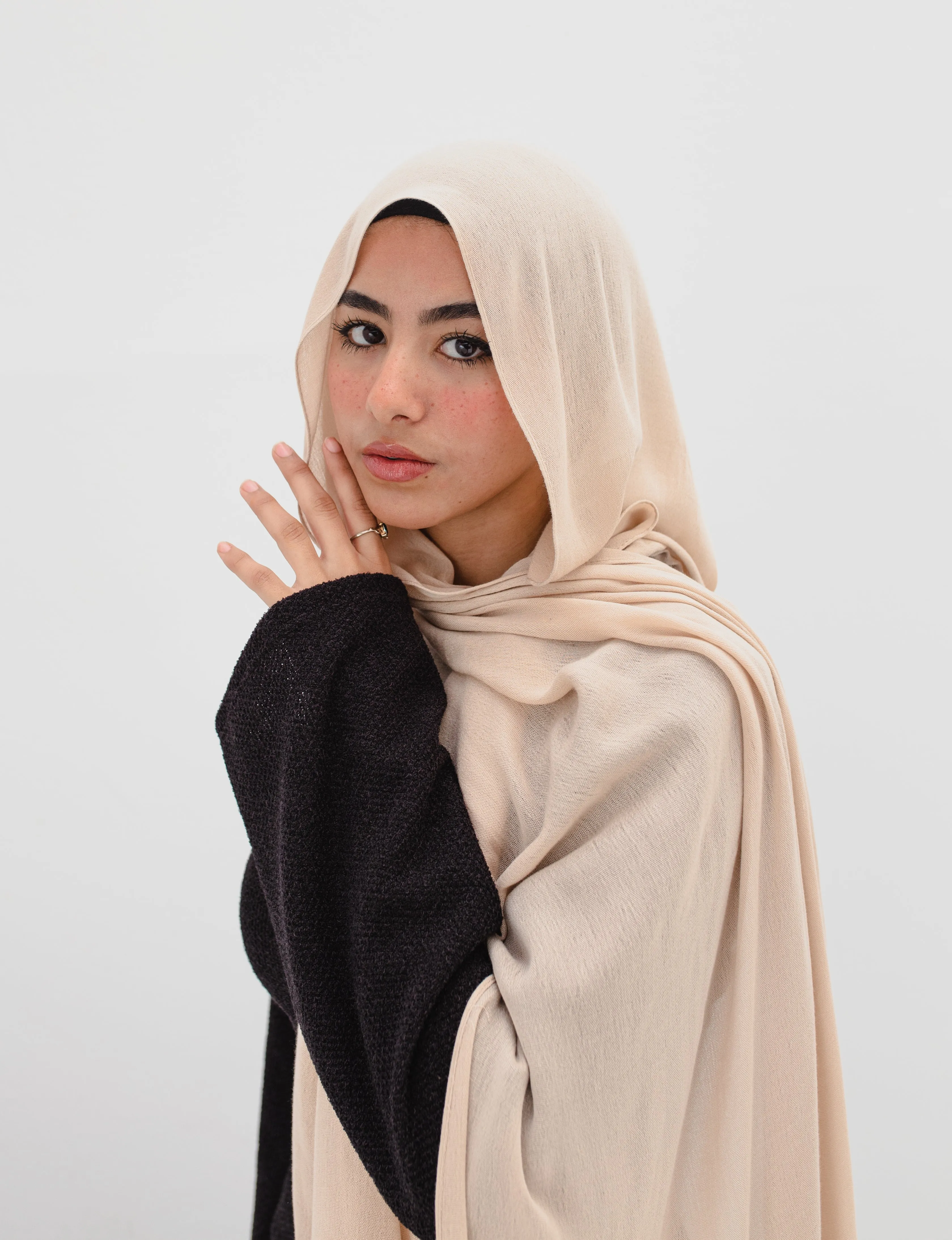 Beige Cotton Veil