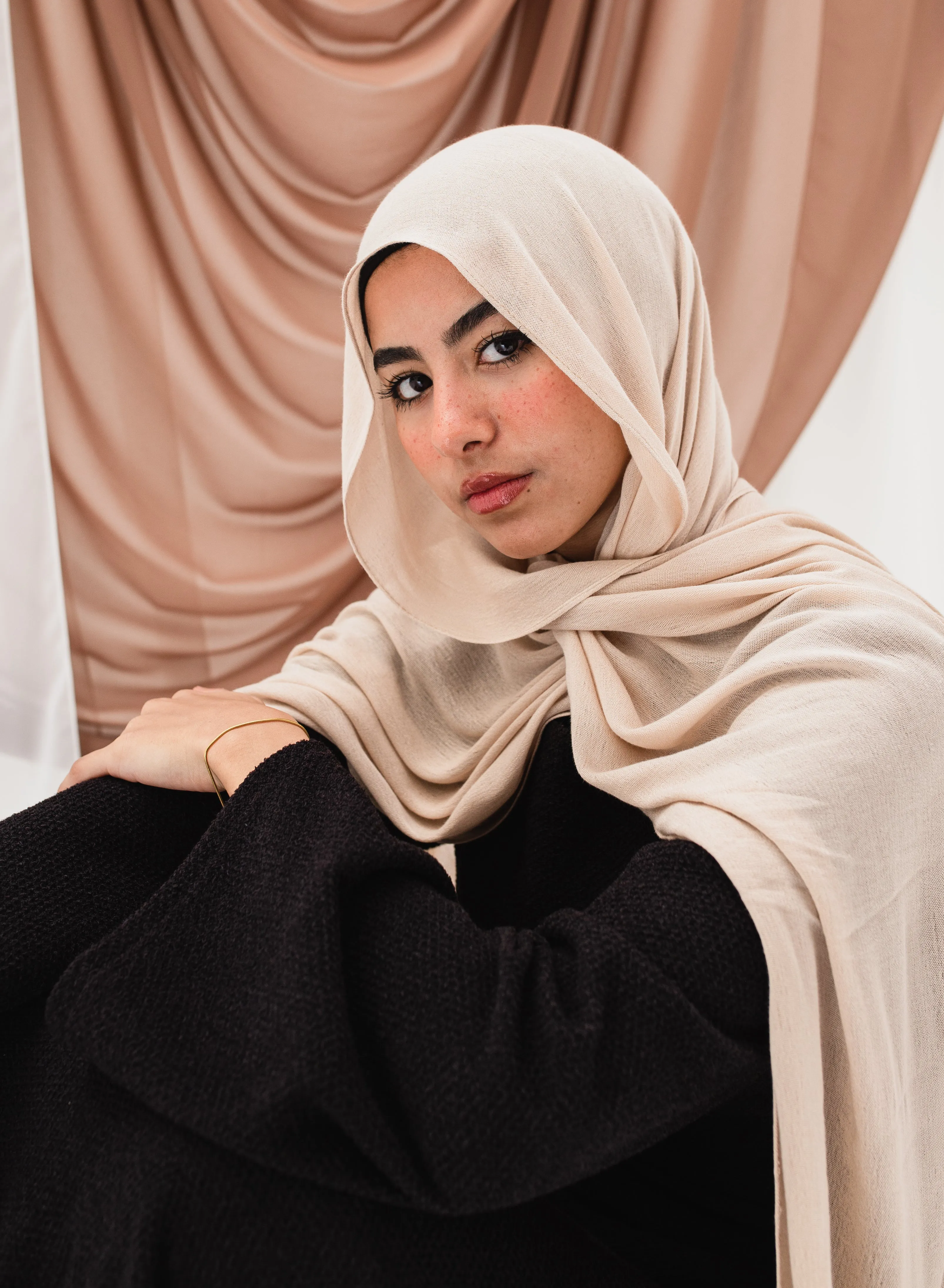 Beige Cotton Veil