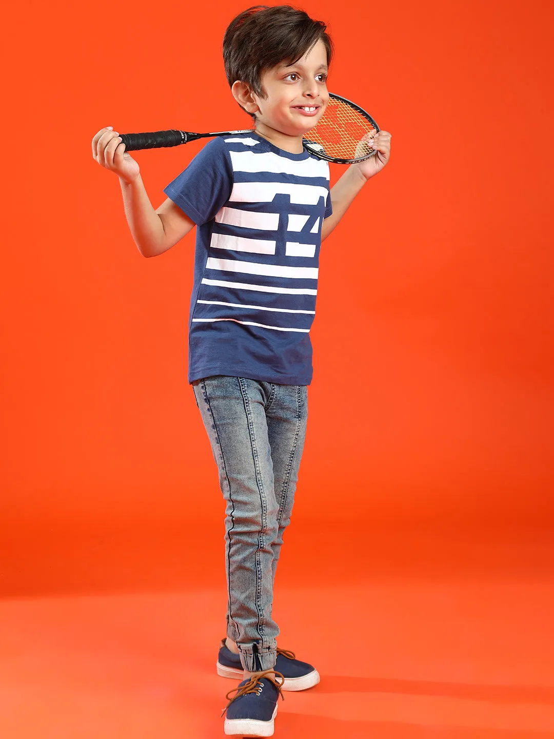 Boys Khakhi Tint Lycra Slim Fit Washed Jogger