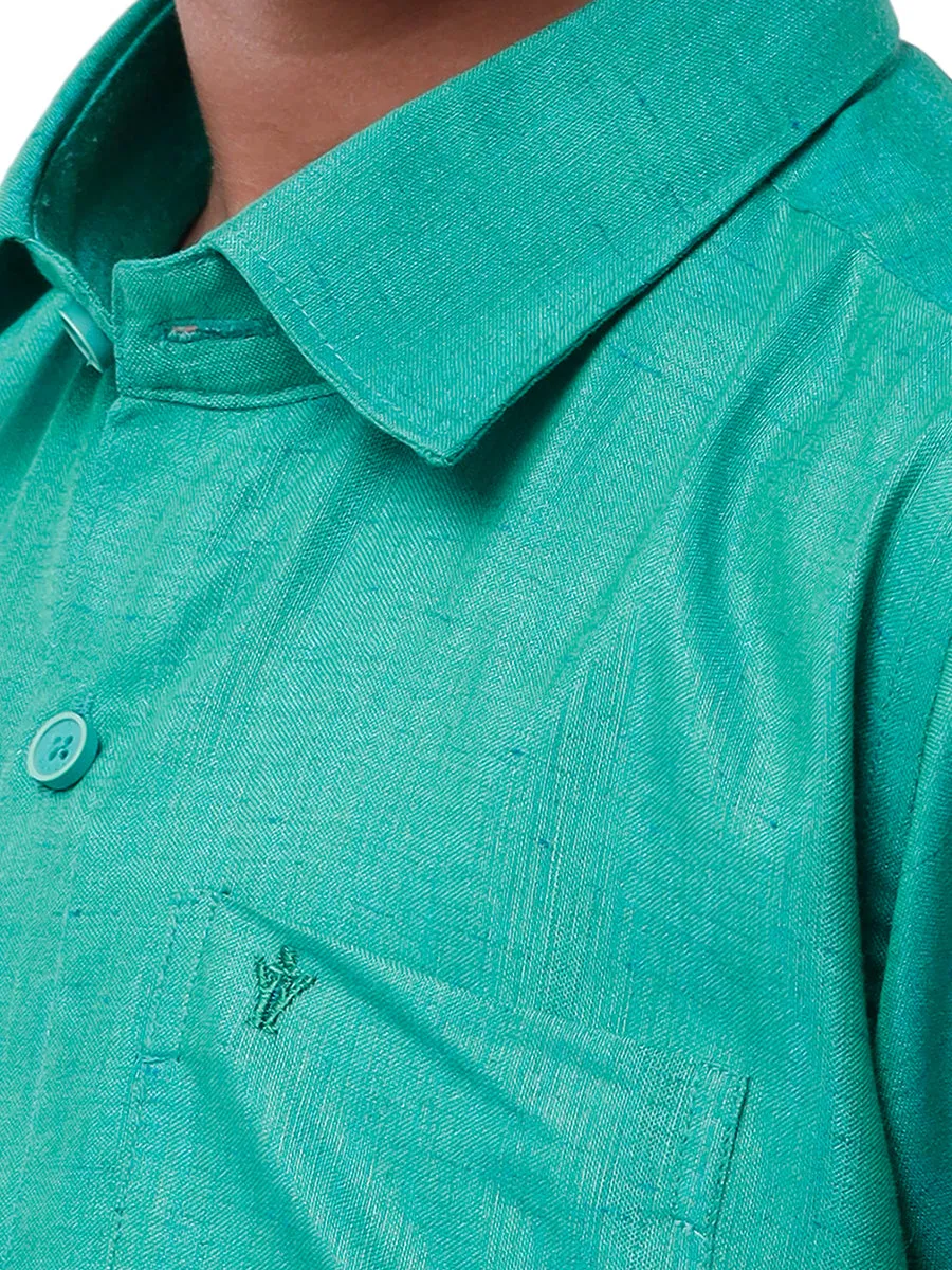 Boys Matching Dhoti & Shirt Combo Green C36