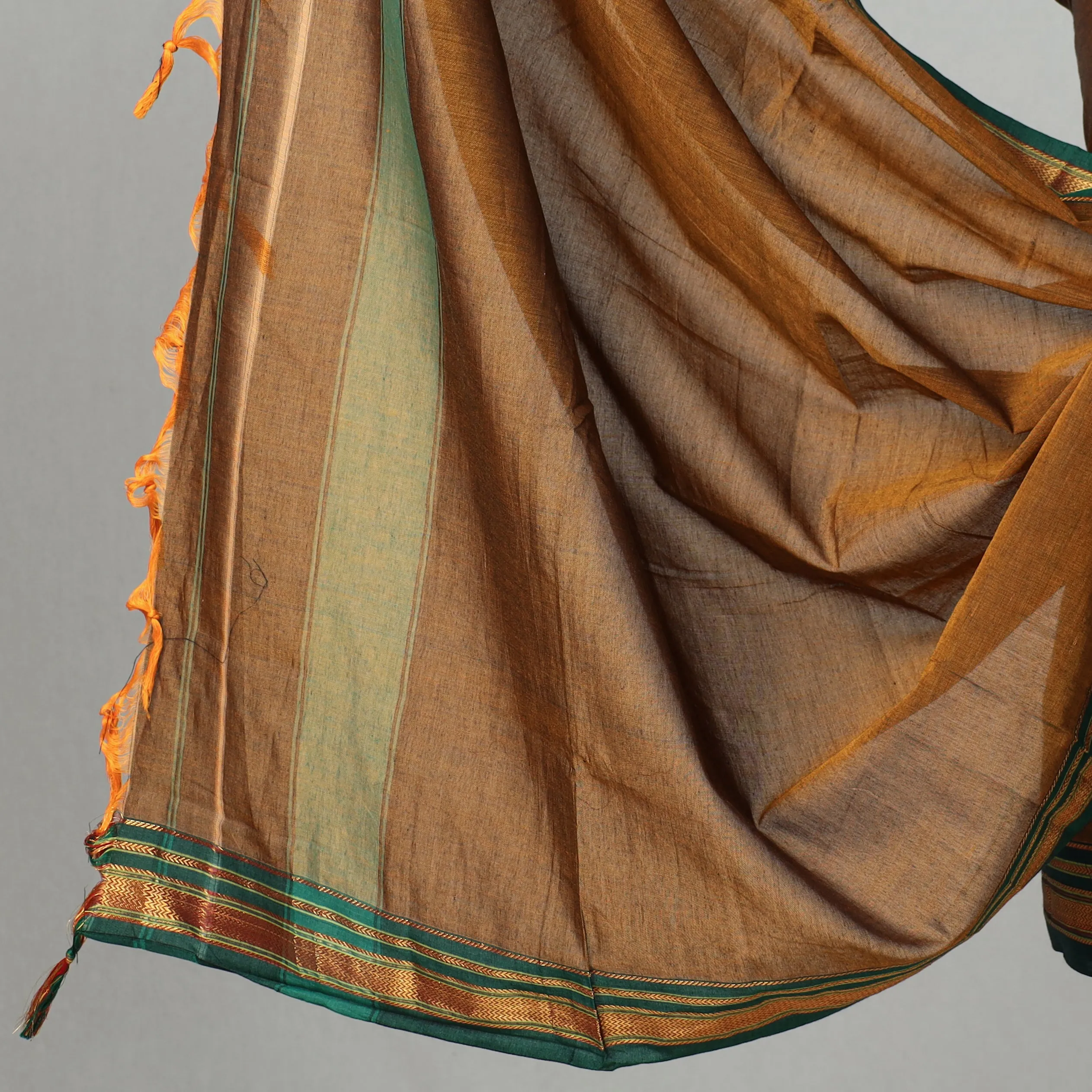 Brown - 3pc Dharwad Cotton Suit Material Set 63