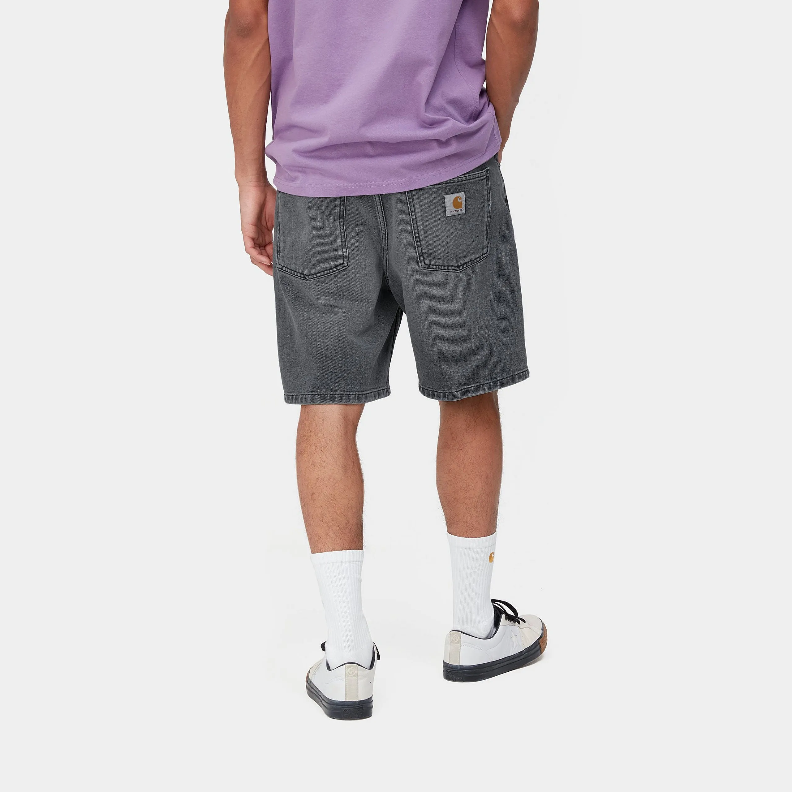 CARHARTT WIP NEWEL SHORT BLACK LIGHT USED WASH