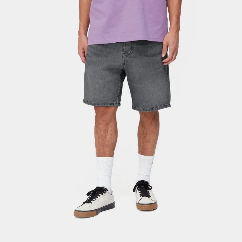 CARHARTT WIP NEWEL SHORT BLACK LIGHT USED WASH