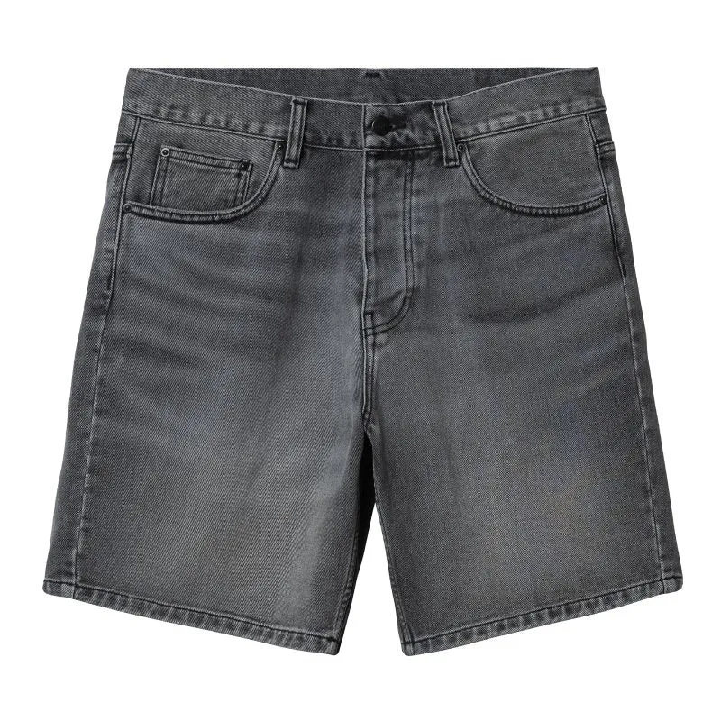 CARHARTT WIP NEWEL SHORT BLACK LIGHT USED WASH