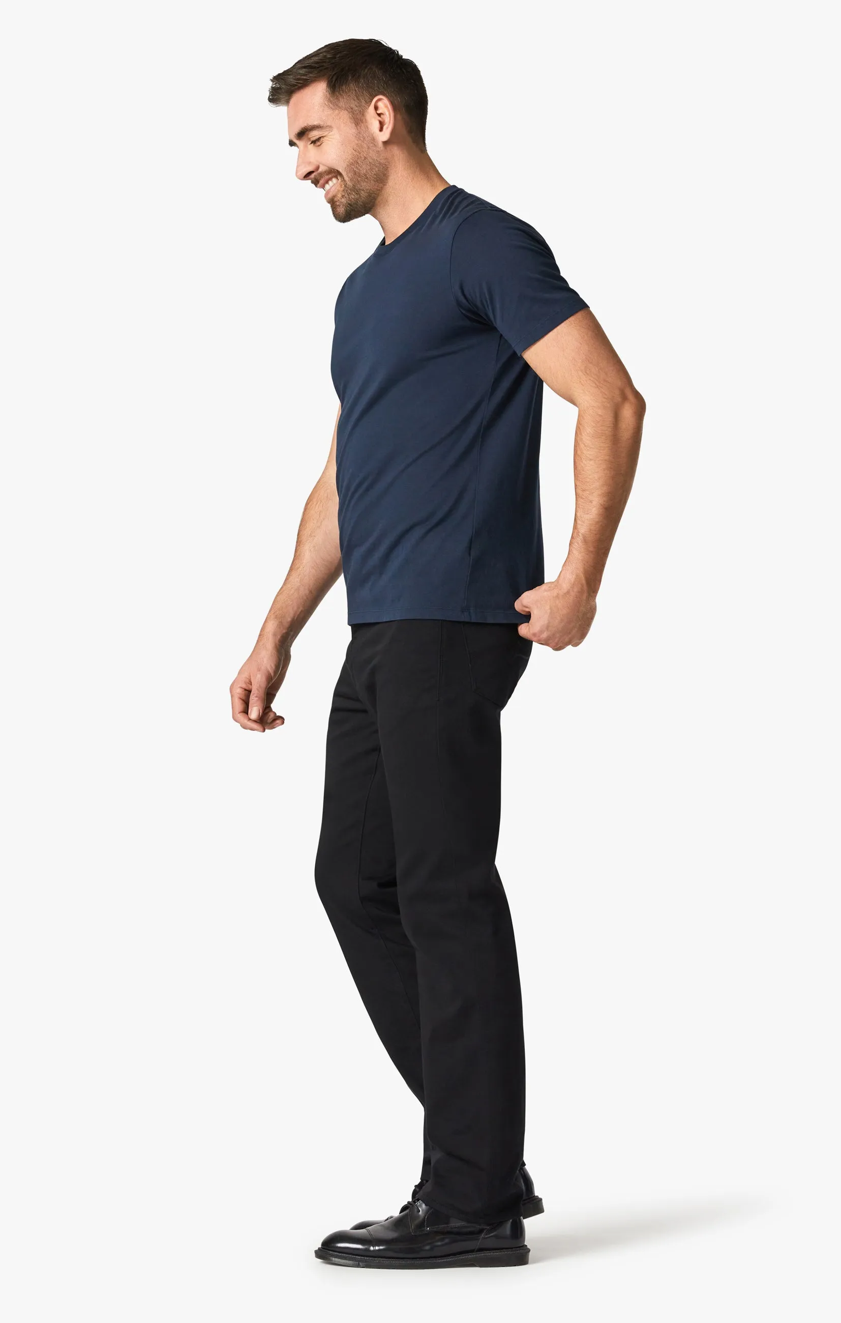 Charisma Relaxed Straight Pants In Select Double Black