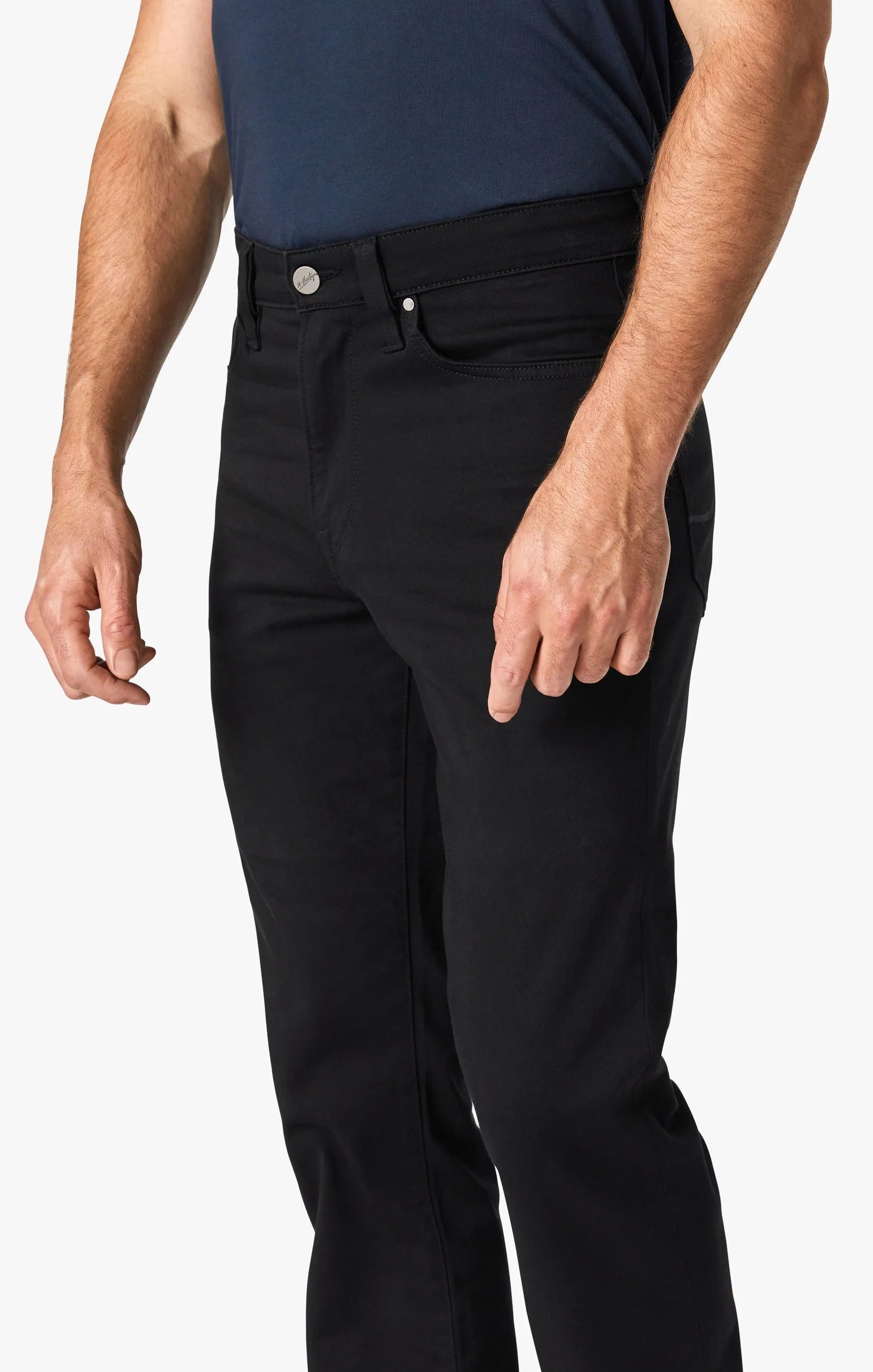 Charisma Relaxed Straight Pants In Select Double Black
