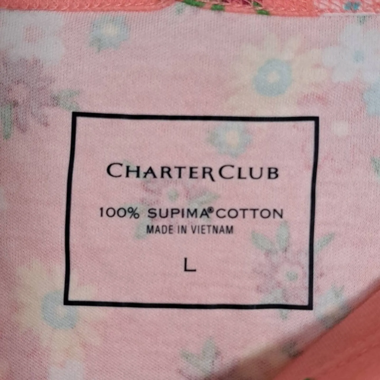 Charter Club Cotton Floral-Print T-Shirt Large