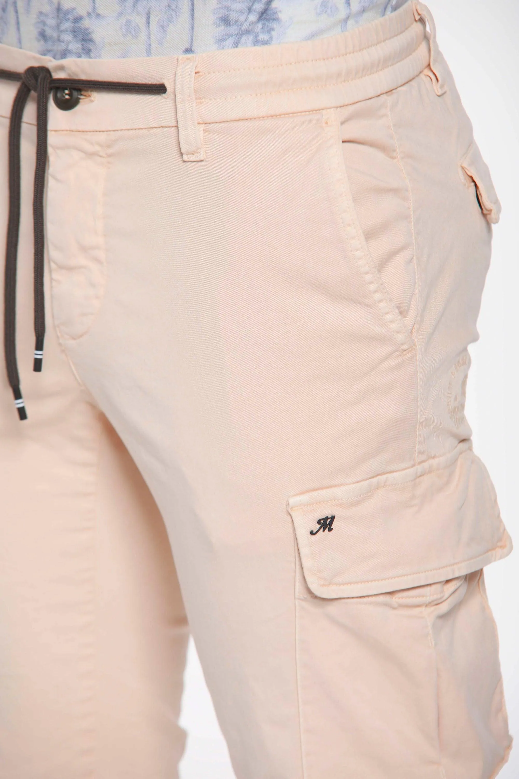 Chile Jogger pantalone cargo uomo in twill di cotone extra slim fit