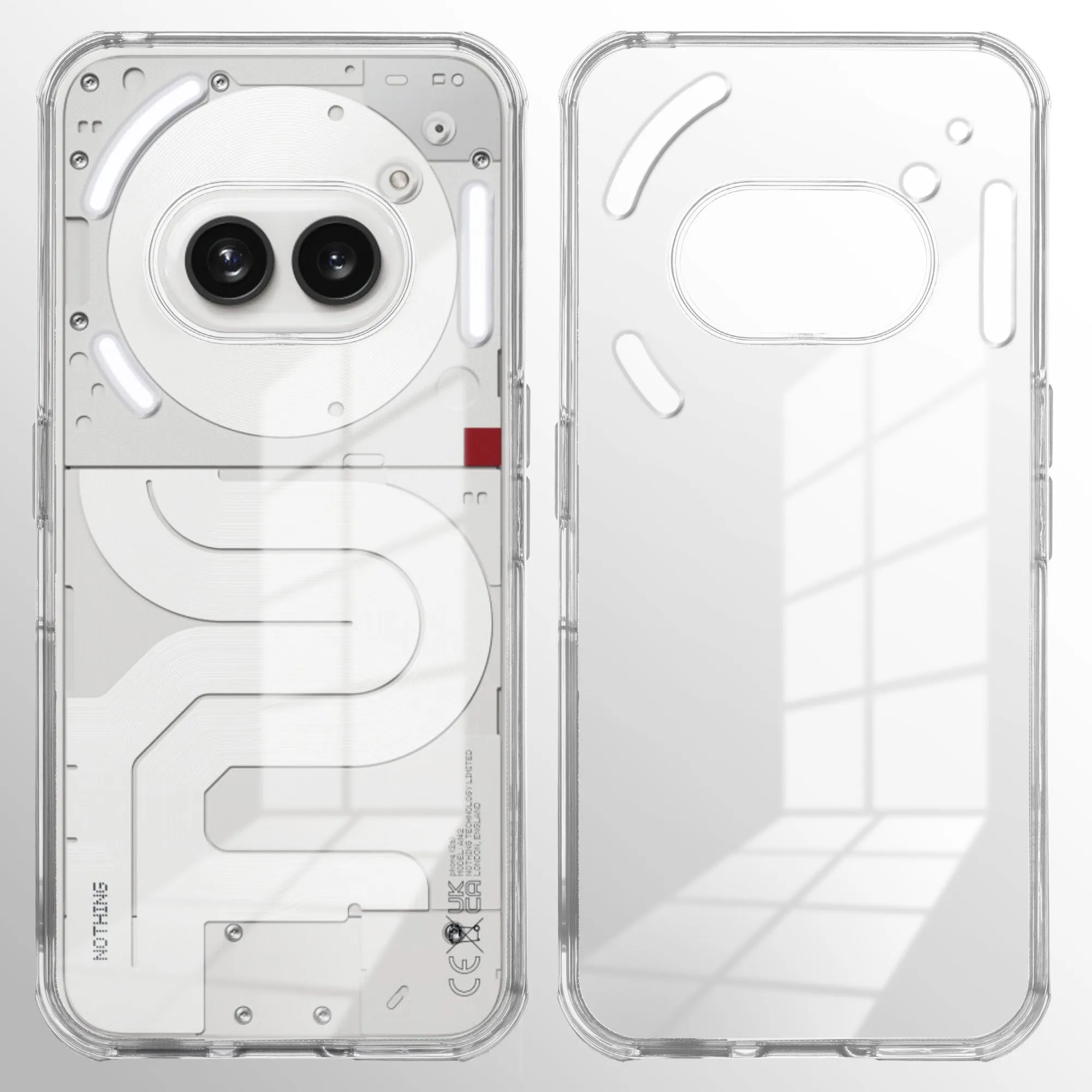 Crystal Clear Soft Transparent Back Cover Case for Nothing Phone 2a