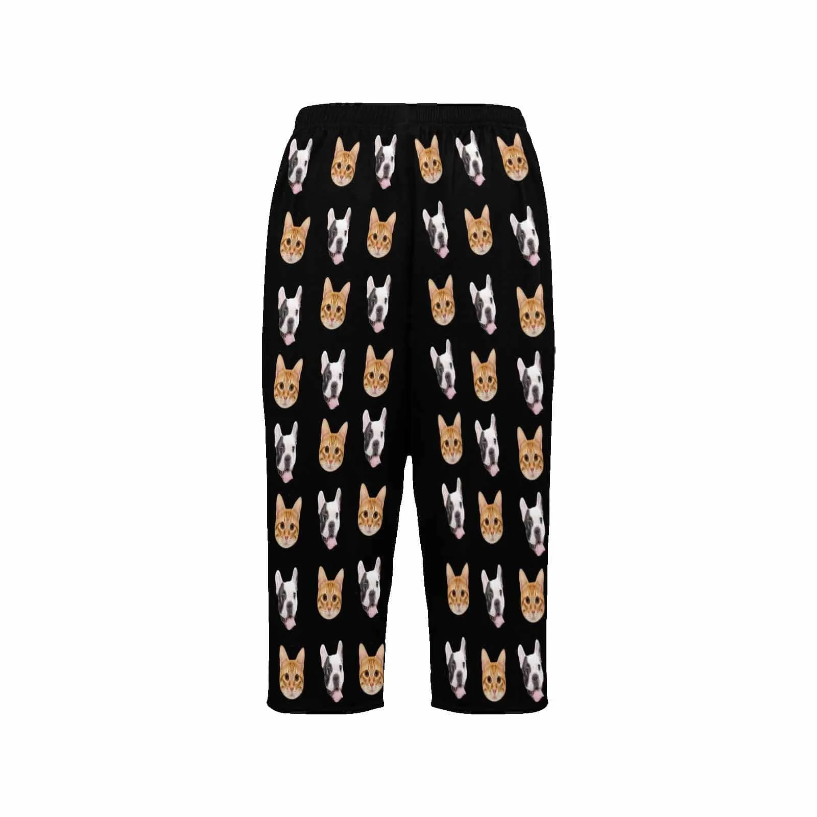 Custom Dog&Cat Face Pet Cropped Pajama Pants For Women Girlfriend Fashion Gift Personalized