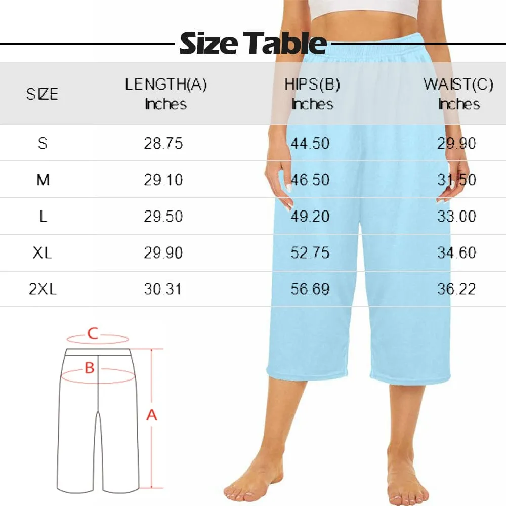 Custom Dog&Cat Face Pet Cropped Pajama Pants For Women Girlfriend Fashion Gift Personalized