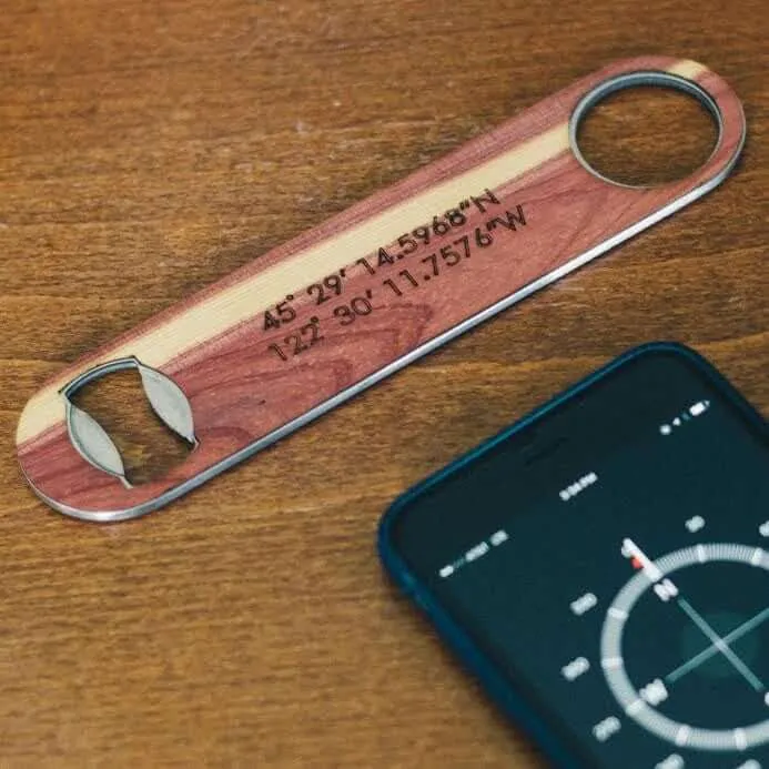 Customizable Industrial Wood Bottle Opener 5-Pack