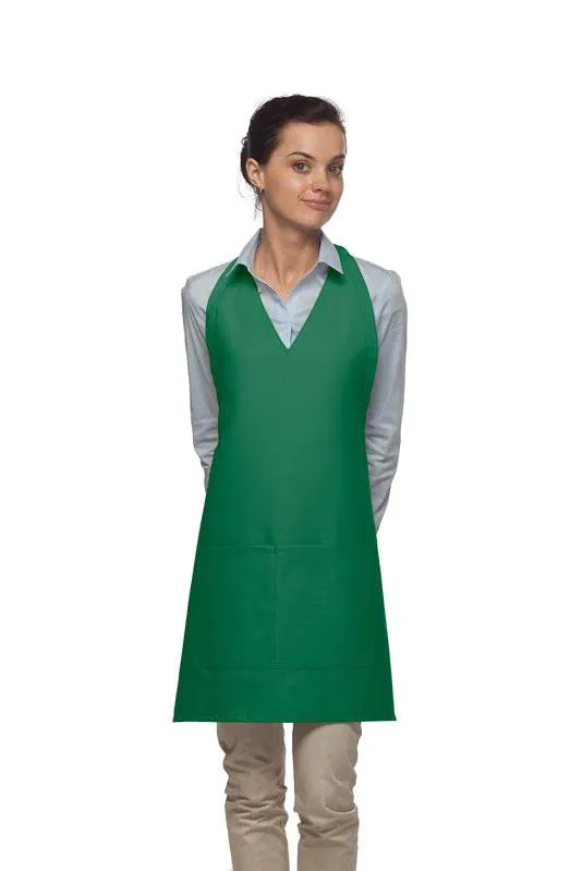 Deluxe V-Neck Adjustable Tuxedo Apron (2 Pockets)
