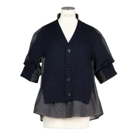 Denim x Knit Cardigan