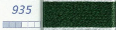 DMC Six Strand Embroidery Floss Columns 10, 11, and 12 on DMC chart
