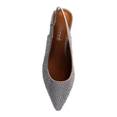 FERRYANNE-STEEL GRAY SATIN/RHINESTONES | L'AMOUR DES PIEDS