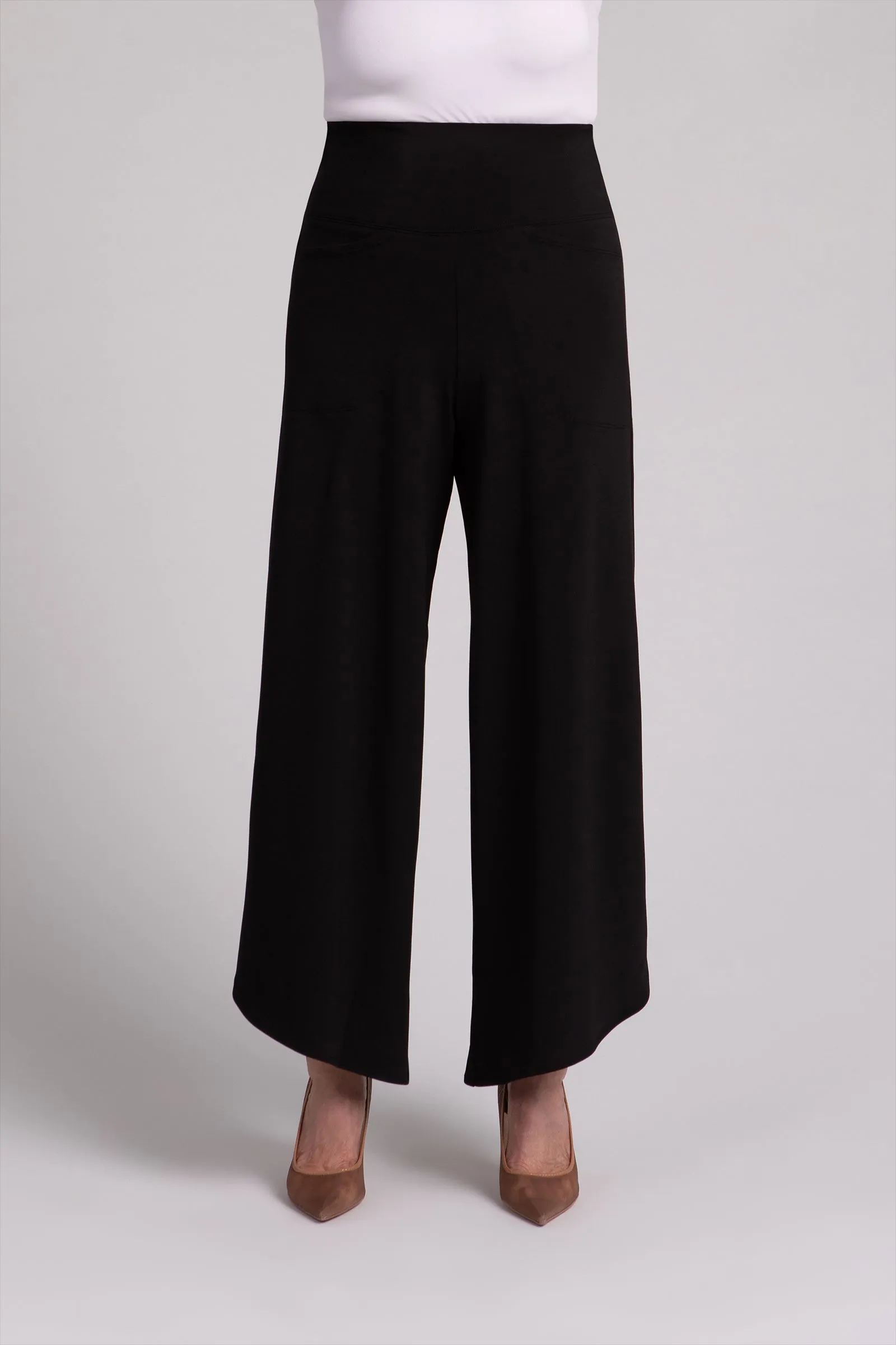 Fleece Back Jersey J-Hook Full Leg Pant | Black