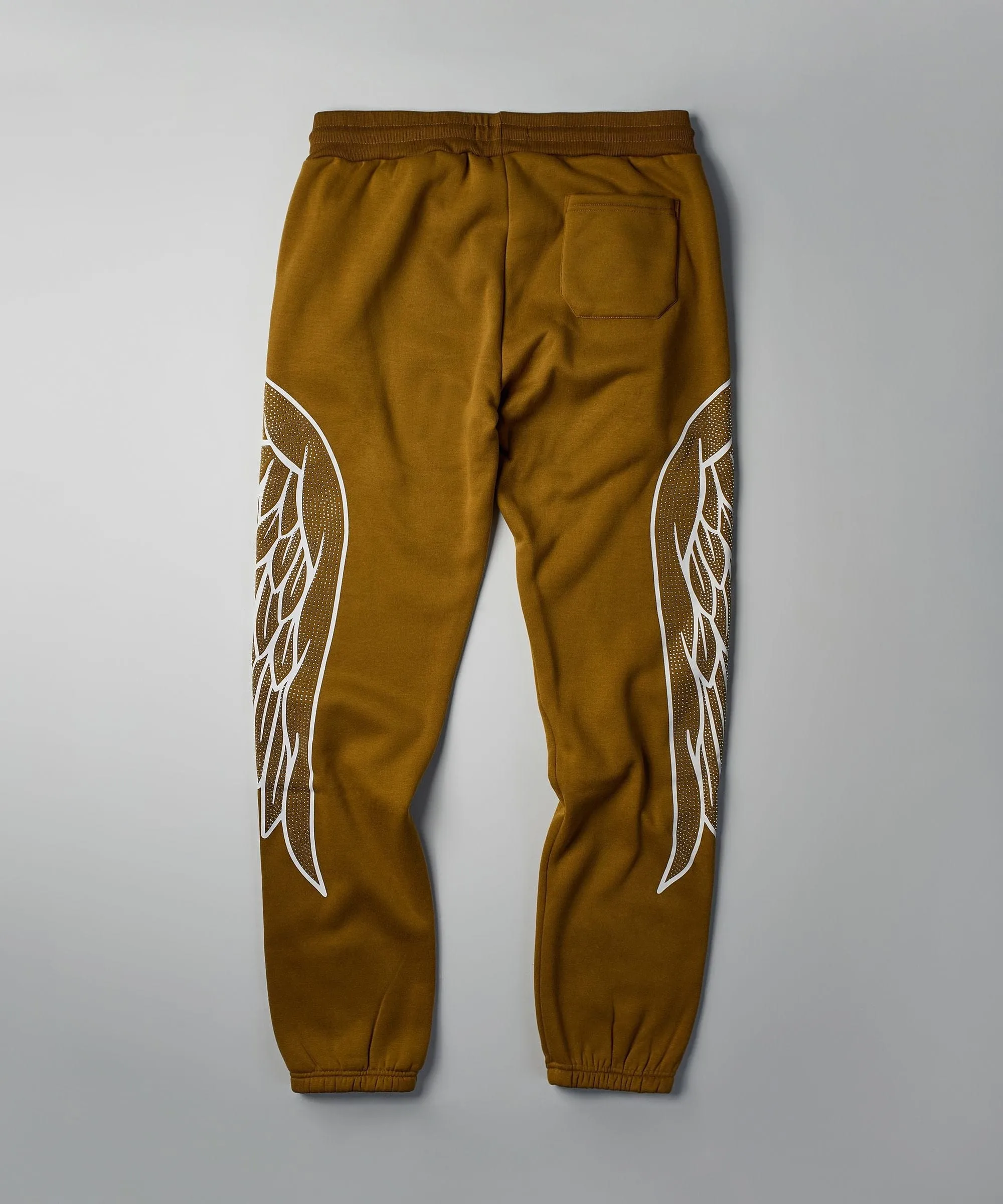 Fly Higher Rhinestone Fleece Pants - Olive Green