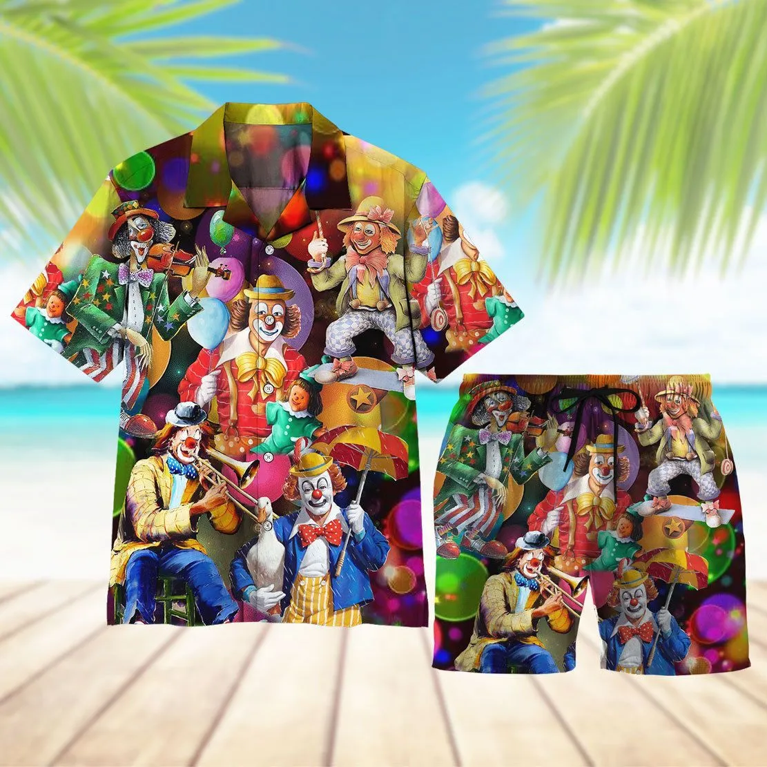 Gearhuman 3D Funny Clowns Hawaii Shirt
