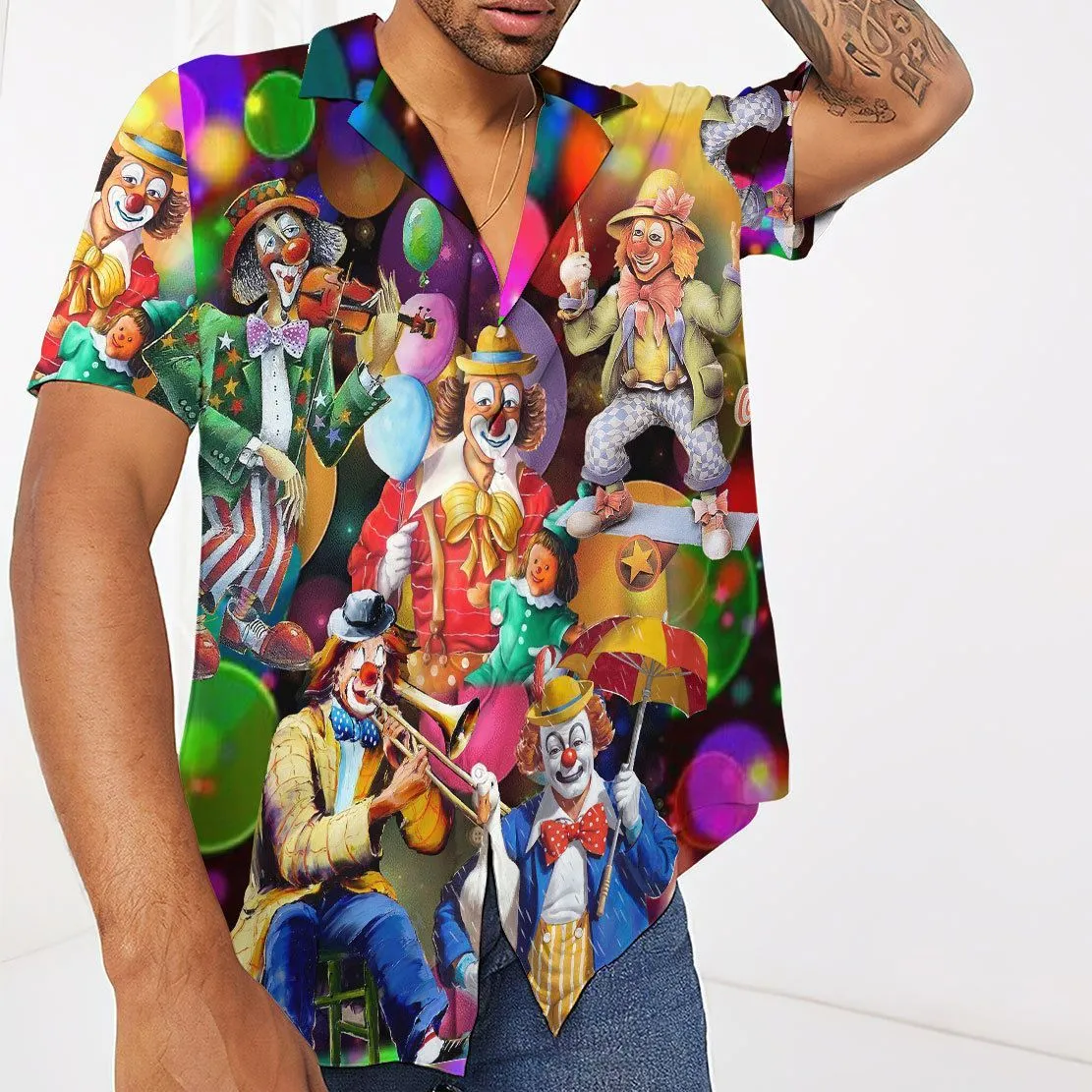 Gearhuman 3D Funny Clowns Hawaii Shirt