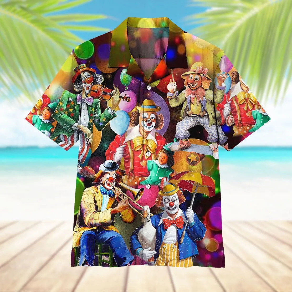 Gearhuman 3D Funny Clowns Hawaii Shirt