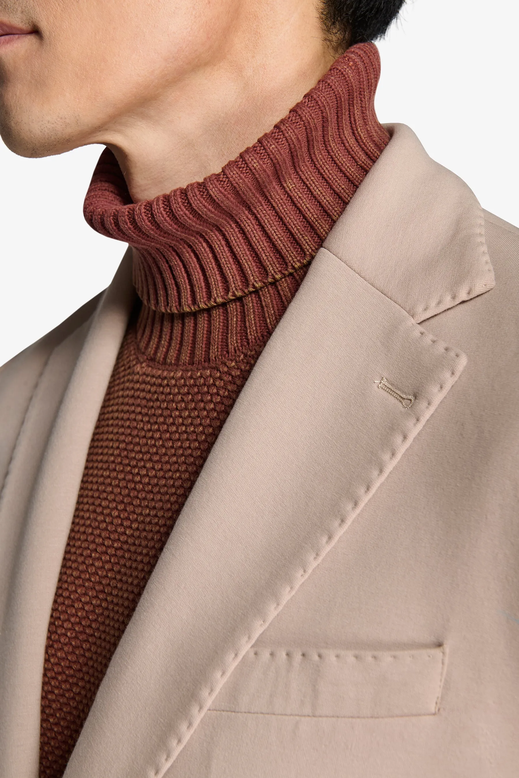 Giacca jersey stretch beige