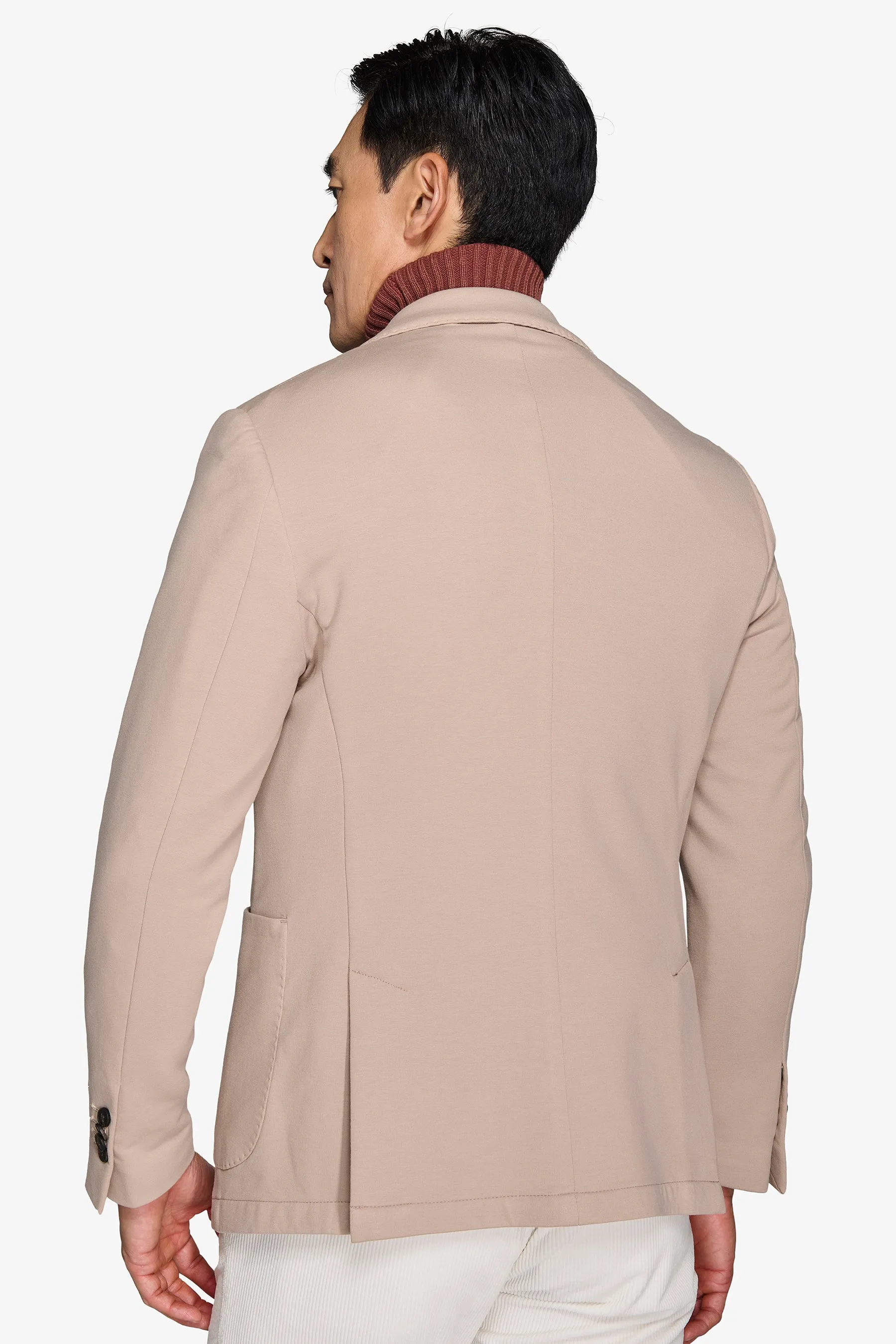 Giacca jersey stretch beige