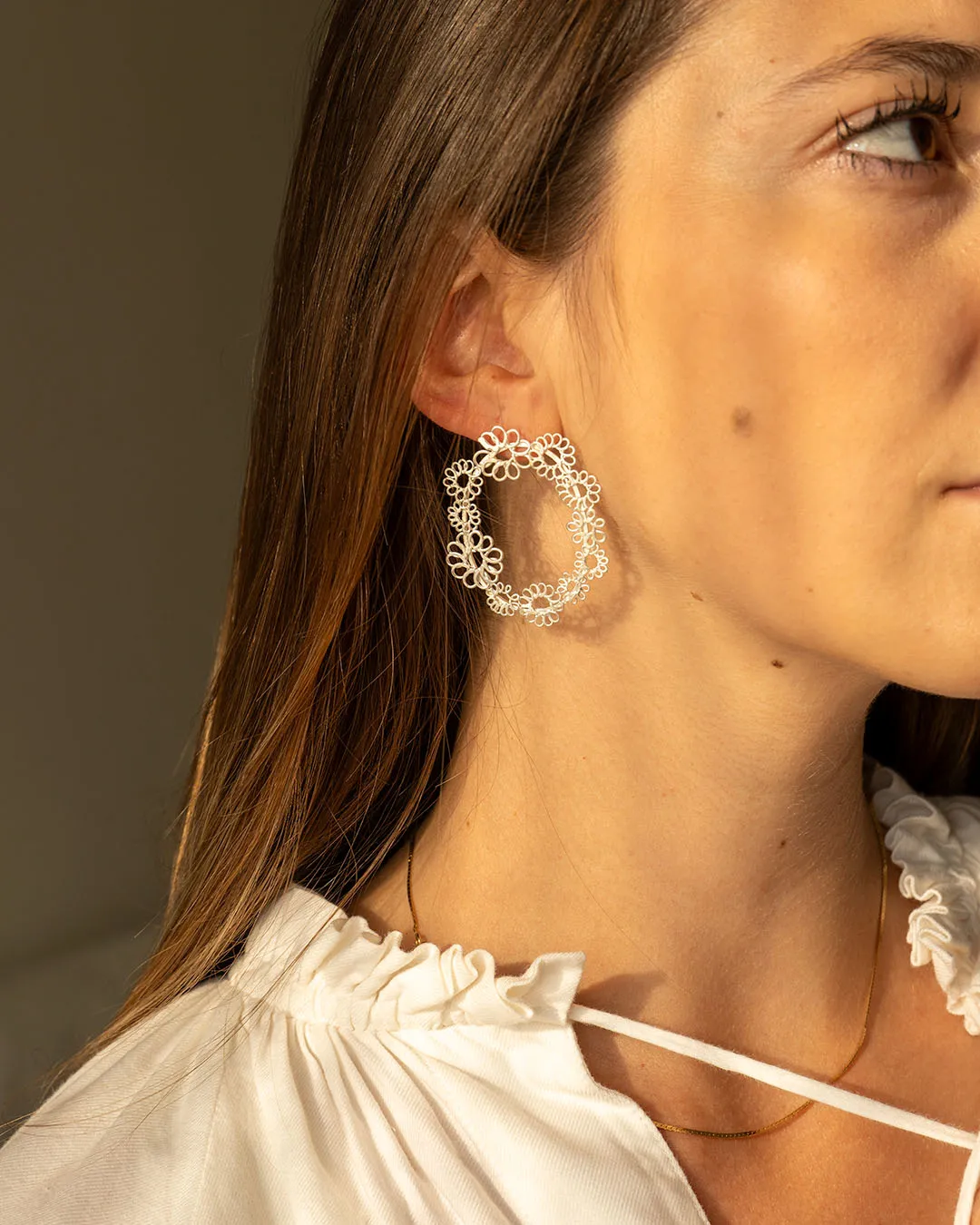 Hoop Silver Filigree Earrings
