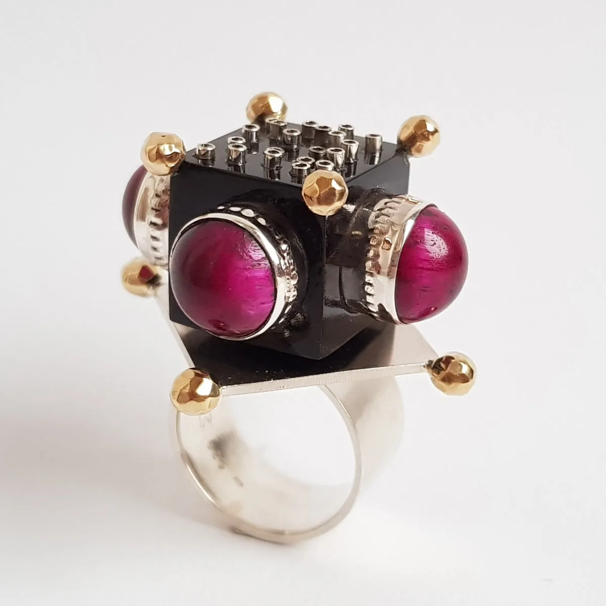 Handcrafted Horia Caltea Arlechino Sterling Silver Ring